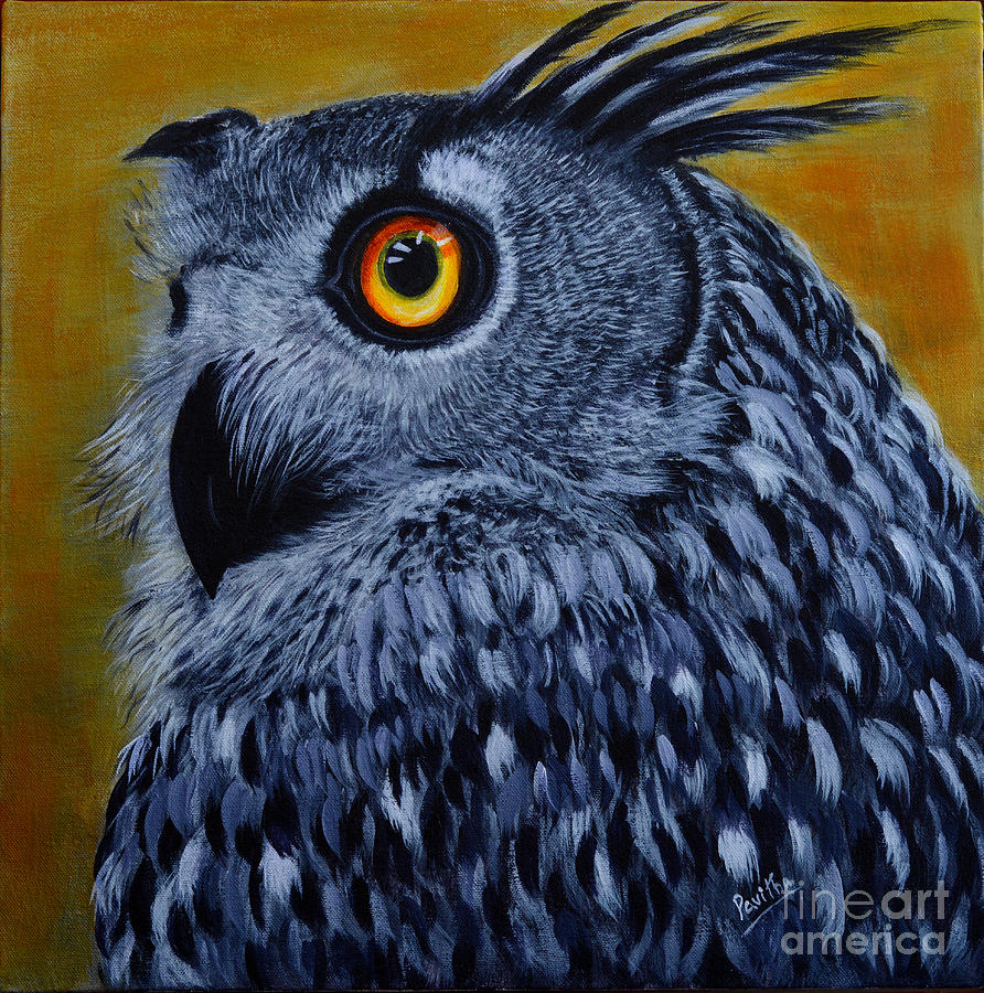 The Eye Of The Owl  -the  Goobe Series - Fifth One Painting