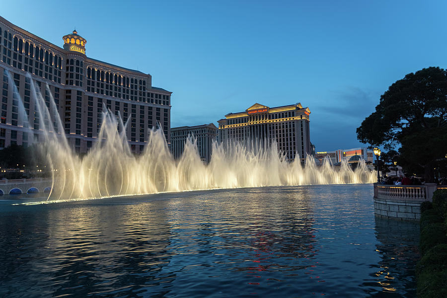 Music Photograph - The Fabulous Fountains at Bellagio - Las Vegas by Georgia Mizuleva