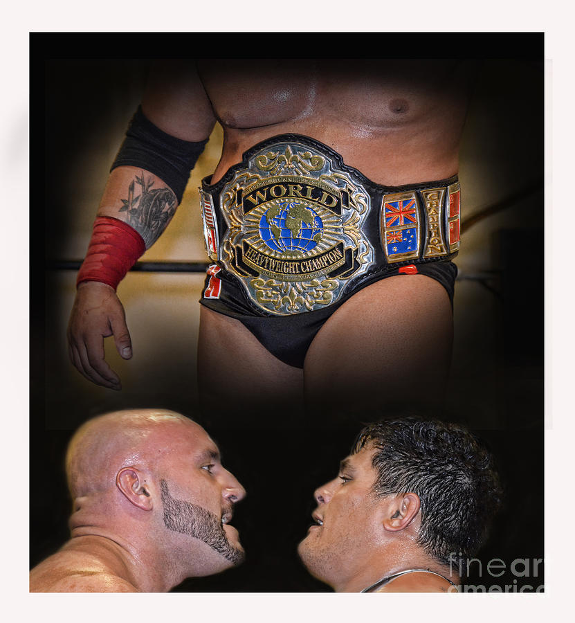 Rope Photograph - The Face Off Kratos vs Cobb for the World Heavyweight Championship by Jim Fitzpatrick