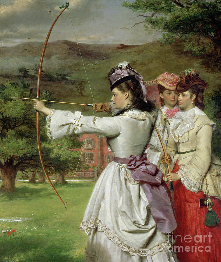 The Fair Toxophilites Painting by William Powell Frith