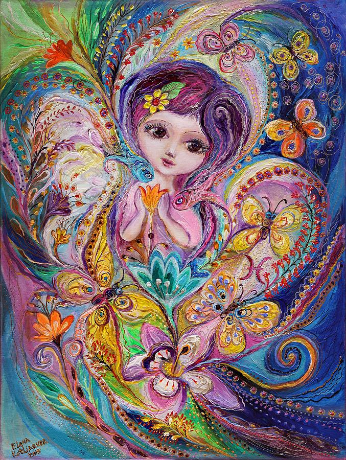 The Fairies of Zodiac series - Pisces Painting by Elena Kotliarker