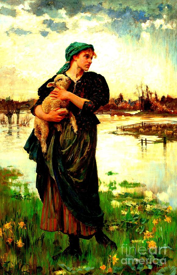 The Faithful Shepherdess 1886 Painting by Peter Ogden
