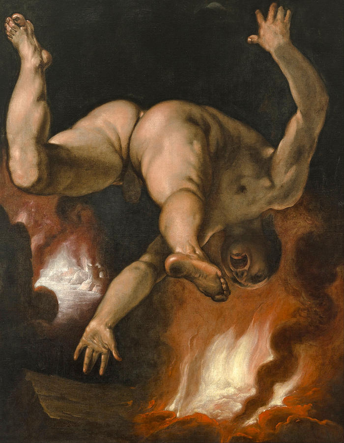 The Fall of Ixion Painting by Cornelis Cornelisz van Haarlem