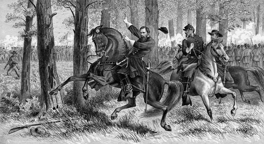 The Fall Of Reynolds -- Union Civil War Drawing by War Is Hell Store