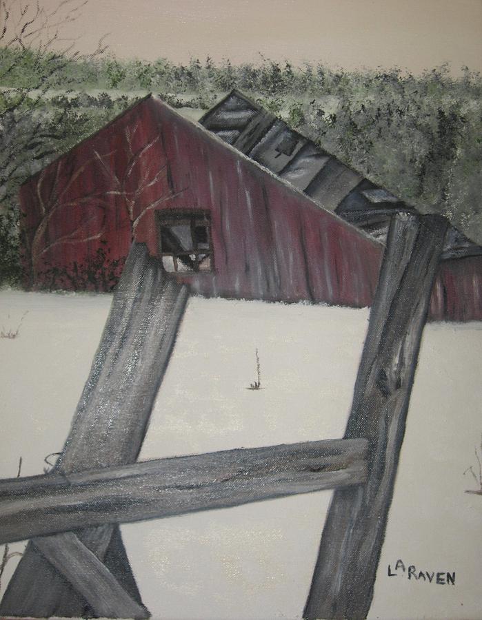 The Falling Down Shed Painting by L A Raven