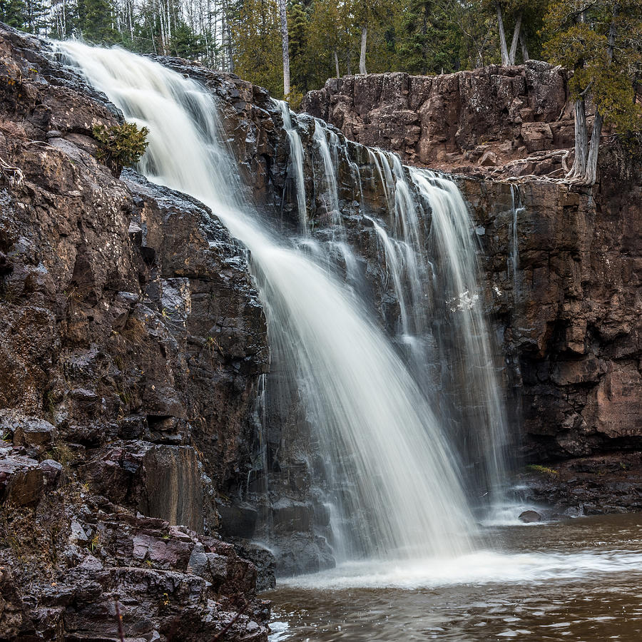 Fall Photograph - The Falls At Gooseberry state Park by Paul Freidlund