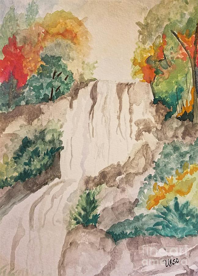 Nature Painting - The Falls by Maria Urso