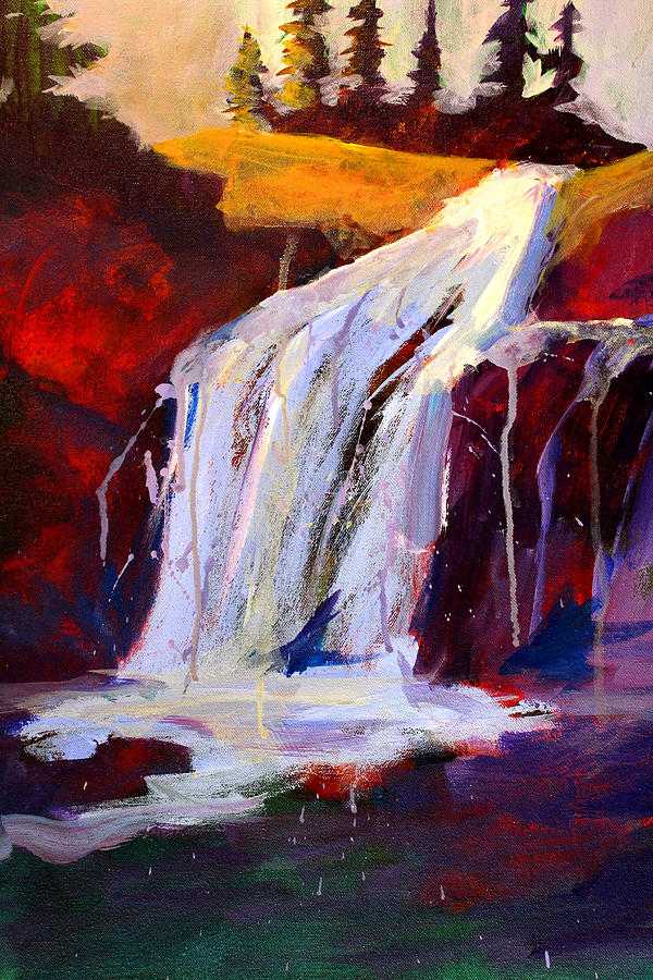The Falls Painting by Nancy Merkle