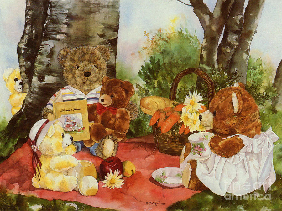teddy bear picnic painting