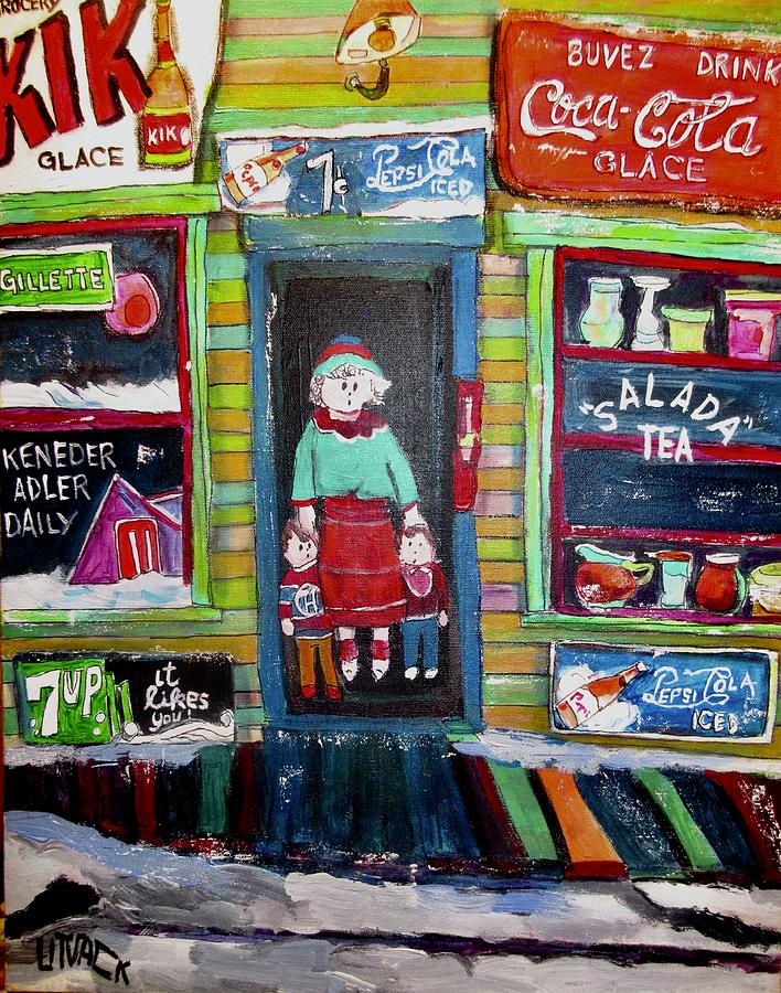 The Family Store in the Country Painting by Michael Litvack
