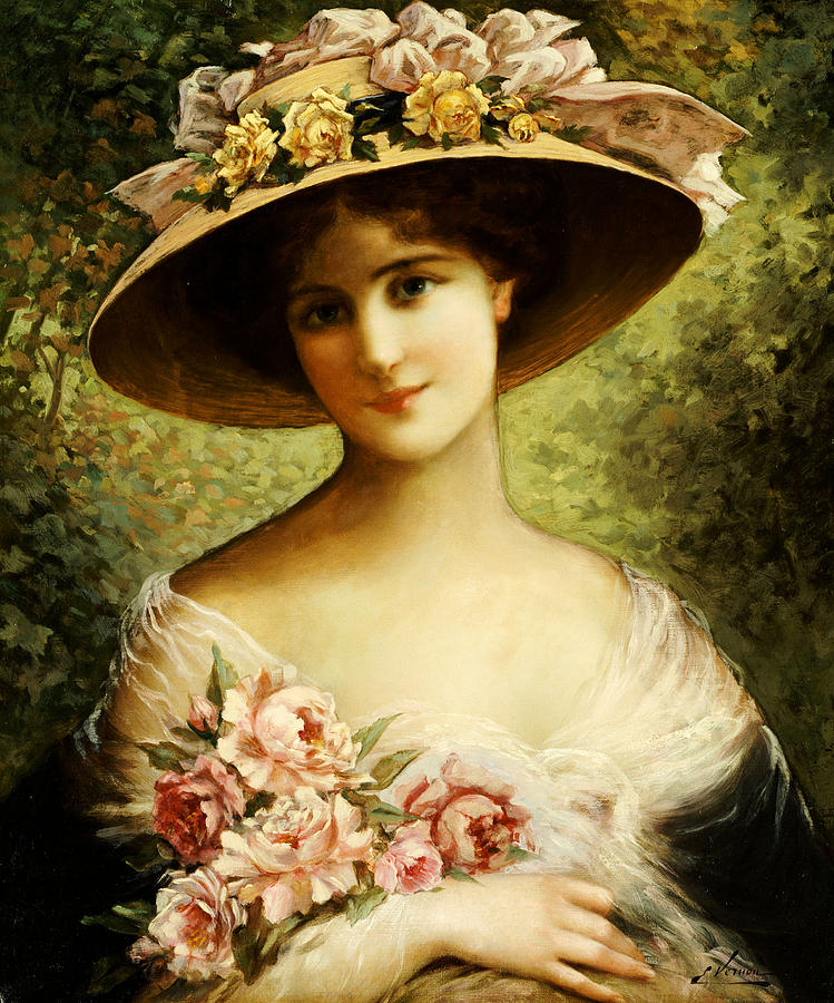The Fancy Bonnet Painting by Emile Vernon
