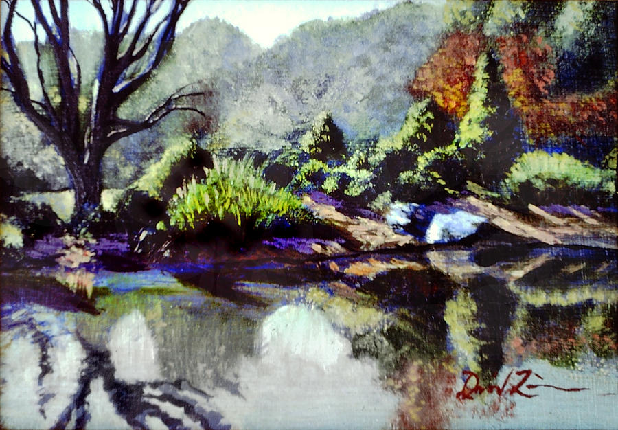 The Far Bank Painting by David Zimmerman