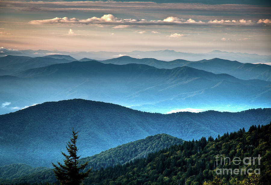 The Smoky Mountains in Blue Photograph by Douglas Stucky