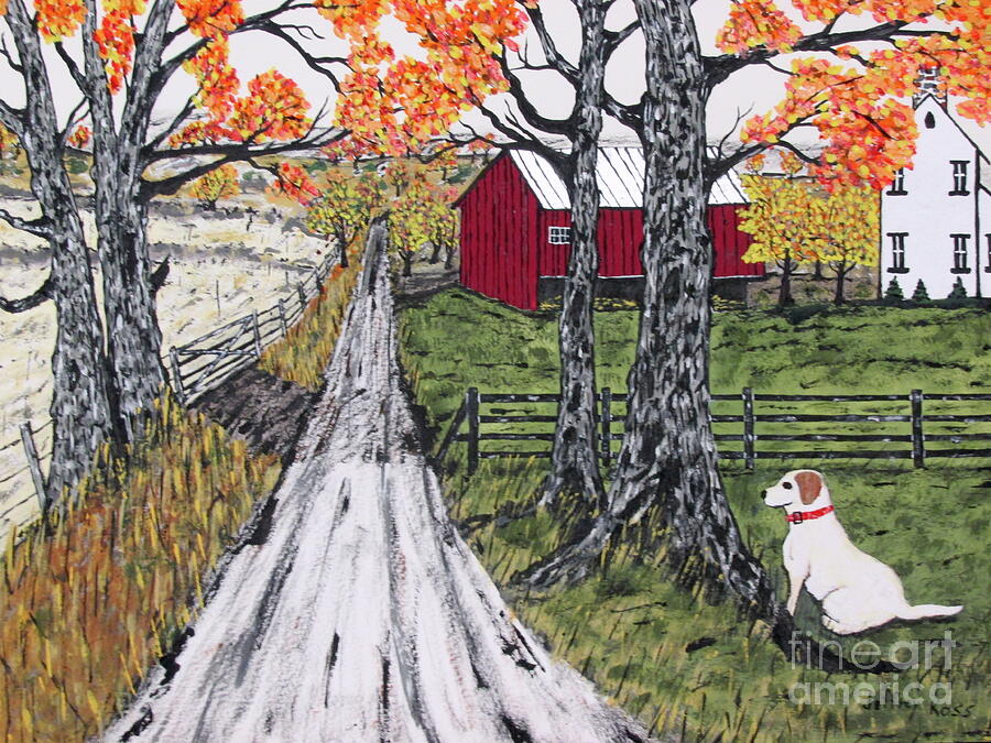 Sadie The Farm Dog Painting by Jeffrey Koss