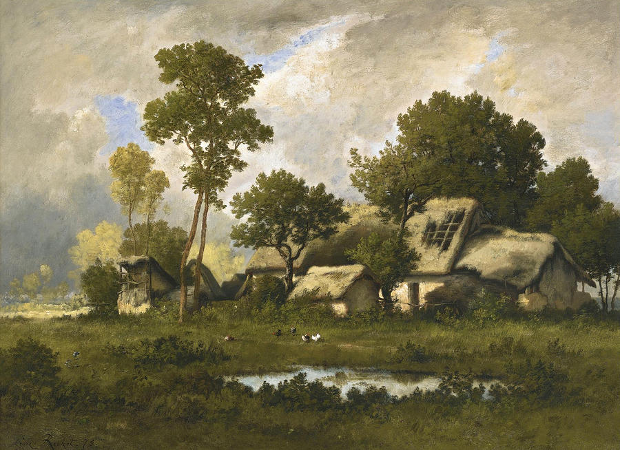 The Farm  Painting by Leon Richet