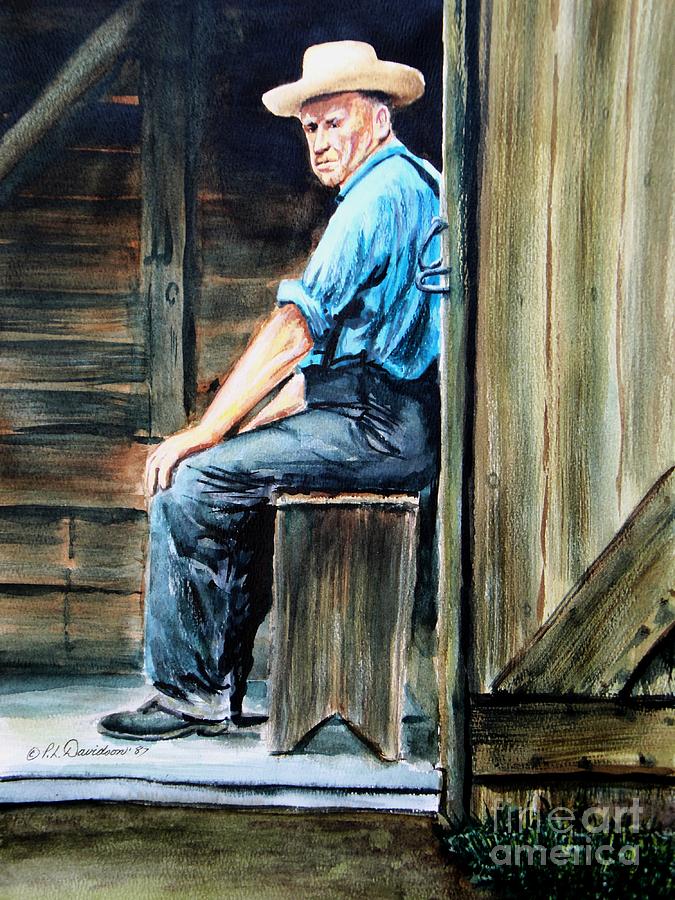 The Farmer Painting by Pat Davidson