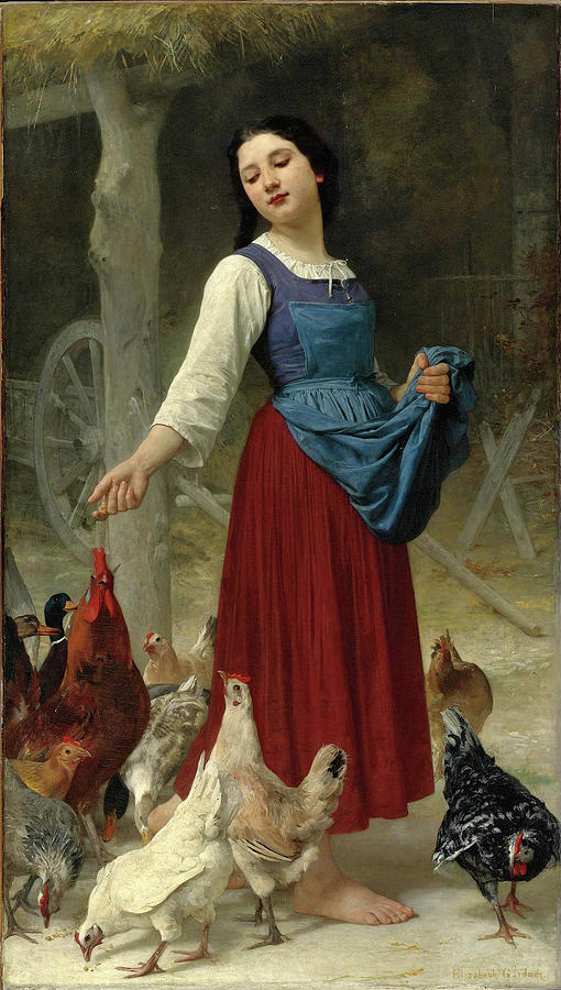 The Farmers Daughter Painting by Elizabeth Jane Gardner Bouguereau