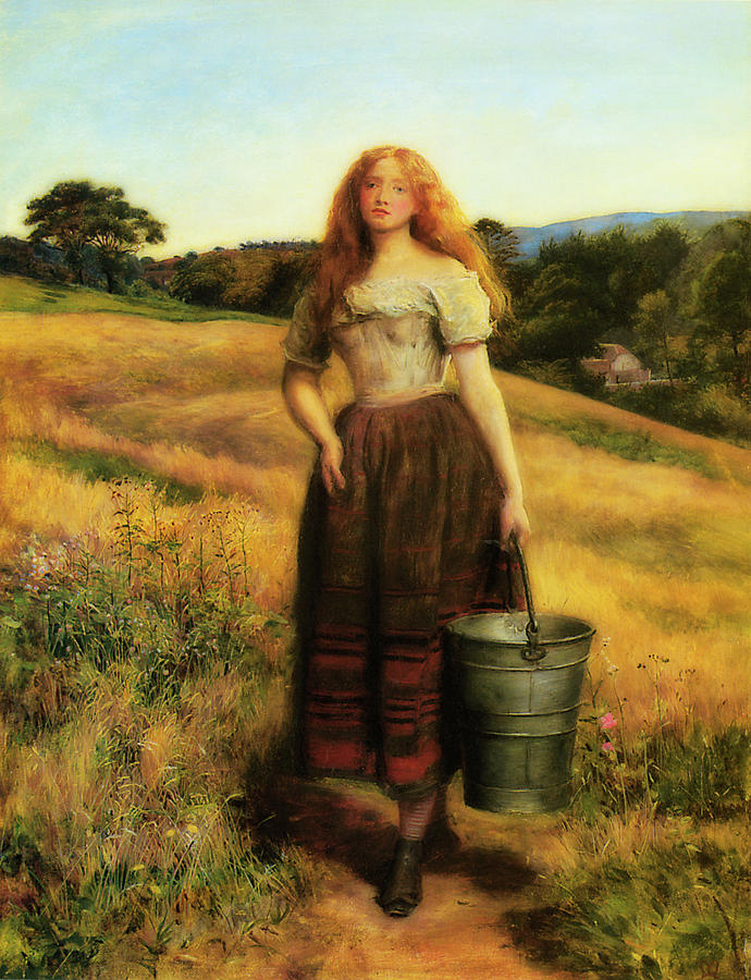 Classical Painting - The Farmers Daughter by Mountain Dreams