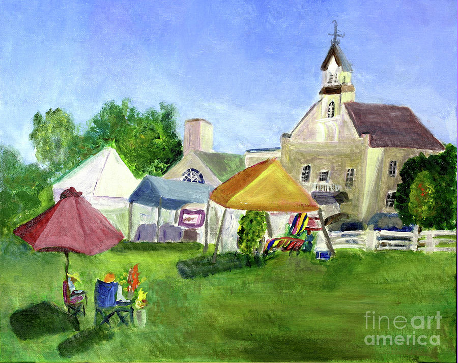 The Farmers Market Painting by Donna Walsh