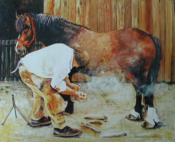 The Farrier Painting by Wendy Head