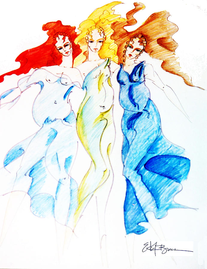 Magic Drawing - The Fates by Erika Brown