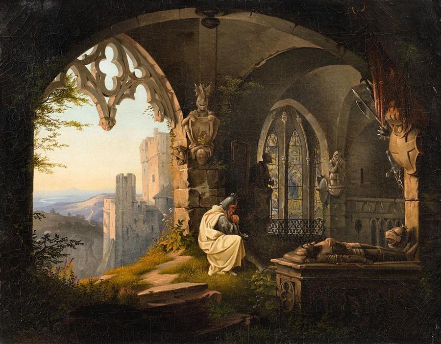 The Father Grave Painting by Georg Osterwald