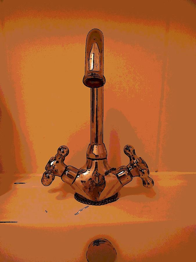 Bathroom Digital Art - The Faucet by Arjun L Sen