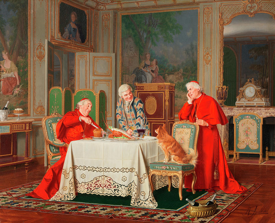 Georges Croegaert Painting - The Feast by Andrea Landini