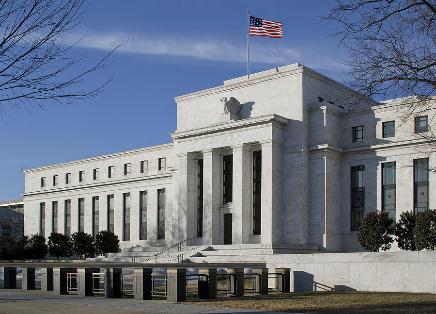 Architecture Photograph - The Federal Reserve in Washington DC by Brendan Reals