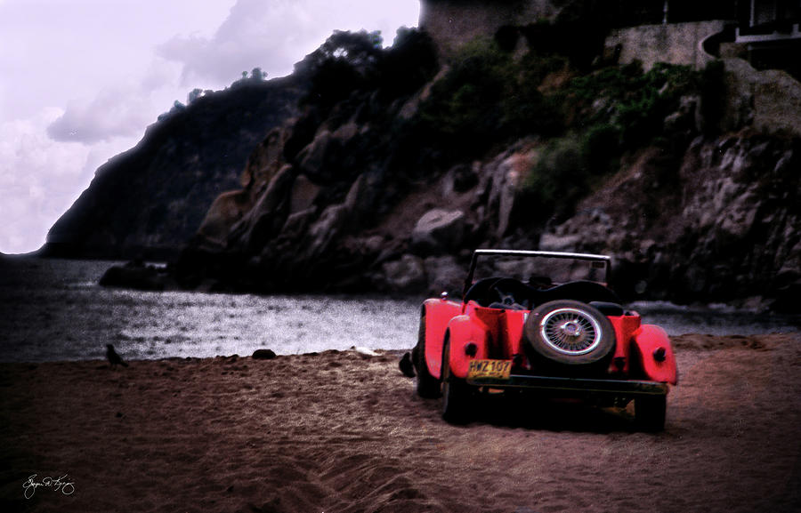 The Feeling of Freedom - MG On the Beach in Mexico Photograph by Wayne King