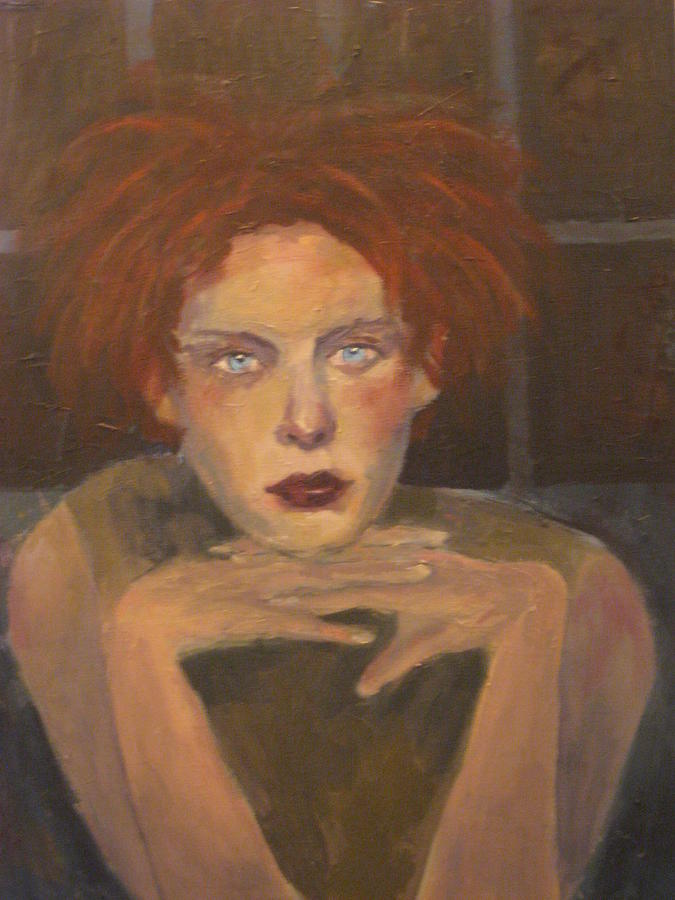 Portrait Painting - The Female Gaze by Connie Freid Portrait Painting - The Female Gaze by Connie Freid