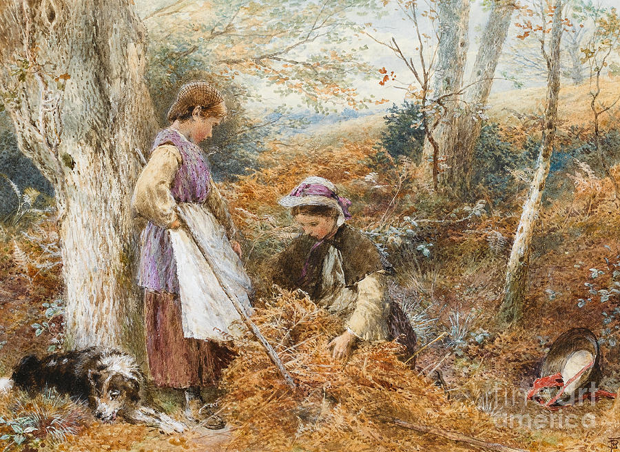 The Fern Gatherers Painting by Myles Birket Foster