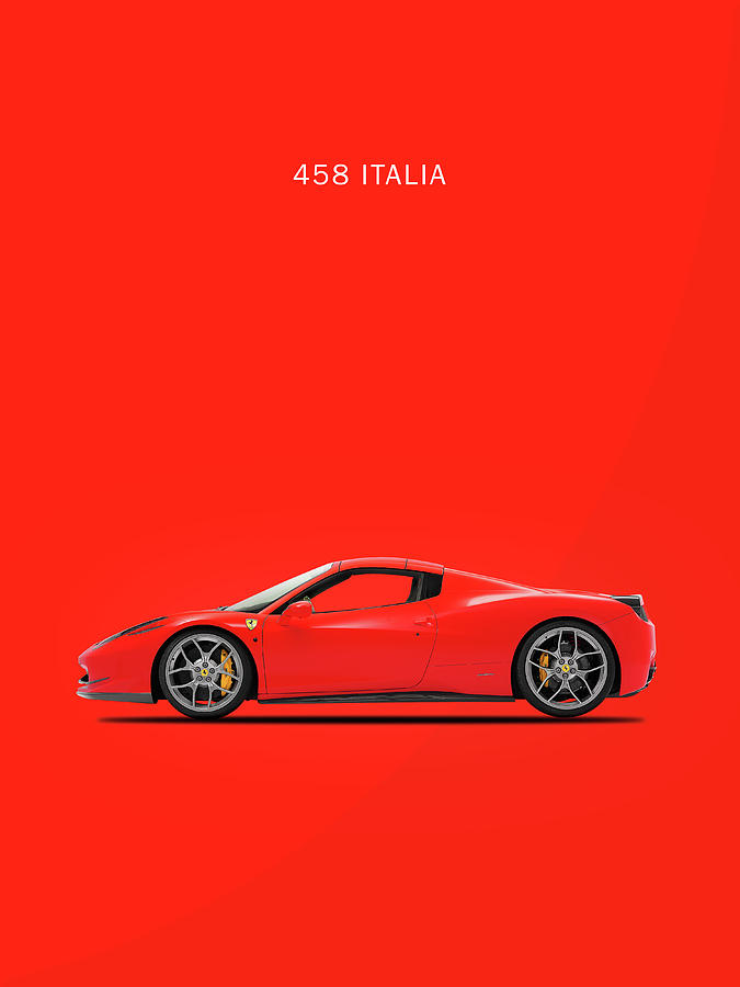 Car Photograph - The Ferrari 458 Italia by Mark Rogan