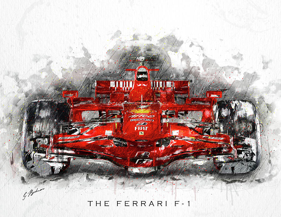 The Ferrari F1 Titled Digital Art by Gary Bodnar