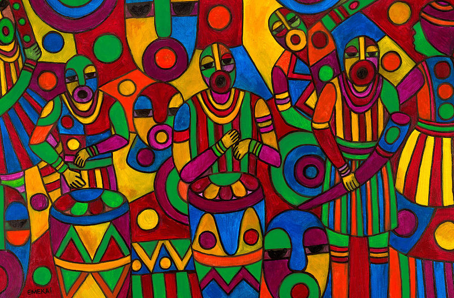 The Festival Painting by Emeka Okoro