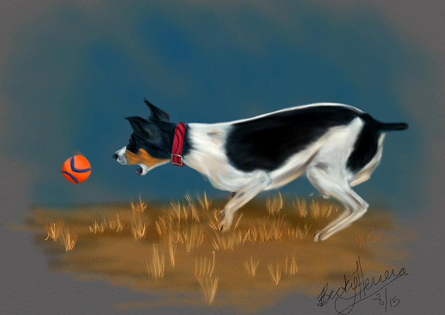 Nature Drawing - The Fetch  by Becky Herrera