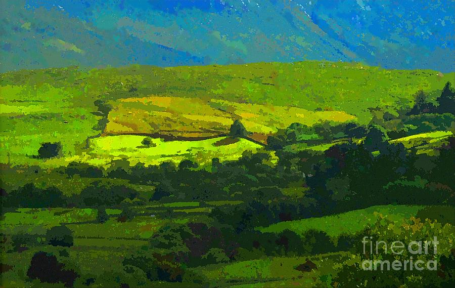 Painting of the field connemara county galway ireland  Painting by Mary Cahalan Lee - aka PIXI
