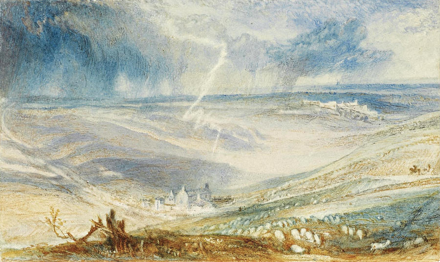The Field of Waterloo from the Picton Tree Drawing by Joseph Mallord William Turner