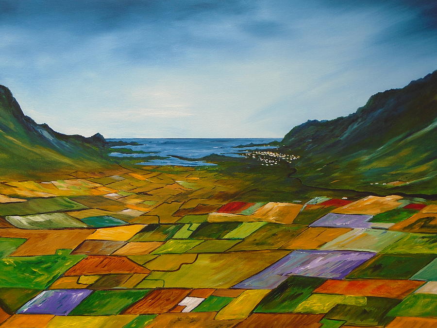 The fields of Dingle Painting by Conor Murphy