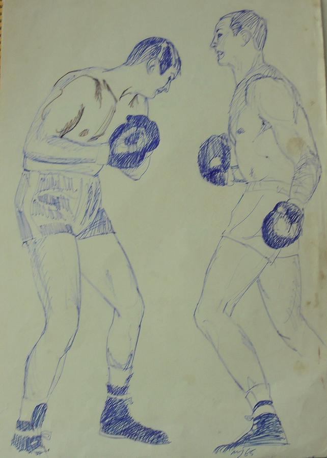 The fighters. Drawing by Mike Jeffries