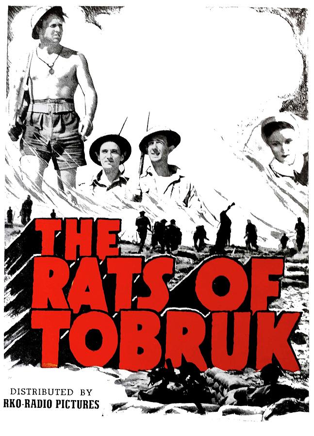 The Fighting Rats of Tobruk  theatrical poster 1944 color added 2016 Photograph by David Lee Guss