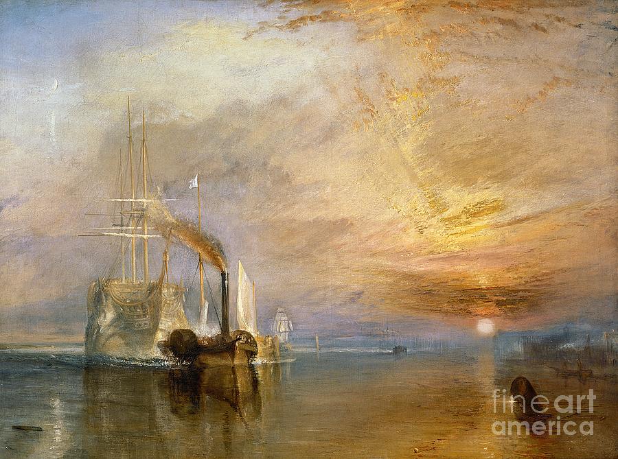 The Painting - The Fighting Temeraire Tugged to her Last Berth to be Broken up by Joseph Mallord William Turner