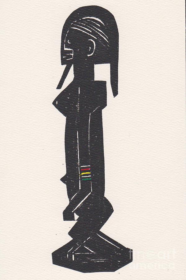 The Figure that stands on the Terrace Drawing by Mia Alexander
