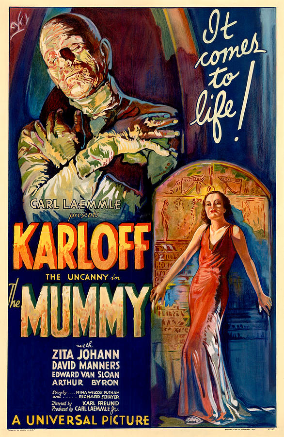 The film poster for The Mummy Painting by Celestial Images