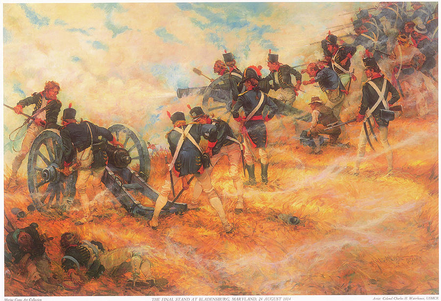 The Final Stand at Bladensburg Maryland in Defense of Washington D C Painting by Mountain Dreams