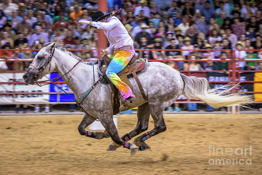 The Final Stretch of the Barrel Race Photograph by Rene Triay FineArt Photos