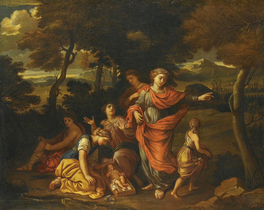 The finding of Moses Painting by Joseph Parrocel