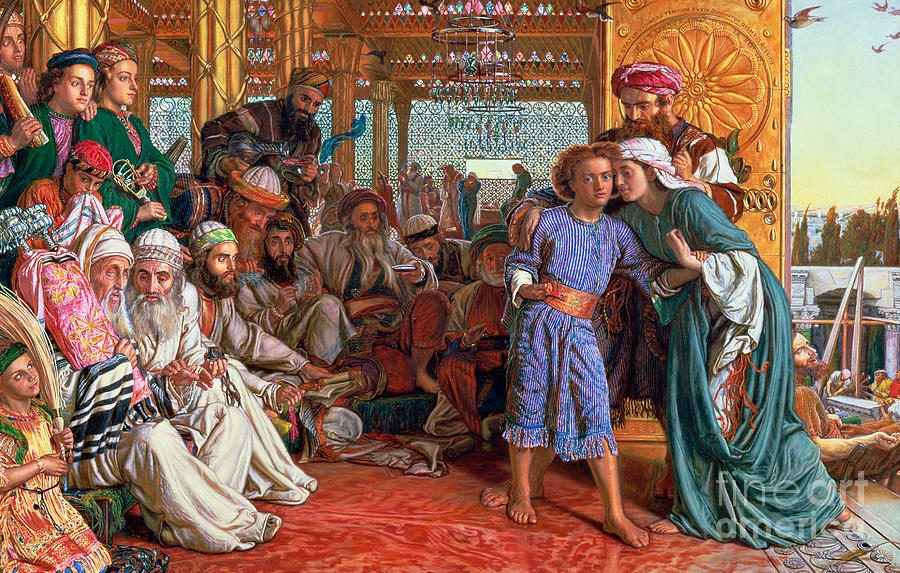 The Finding of the Savior in the Temple Painting by William Holman Hunt
