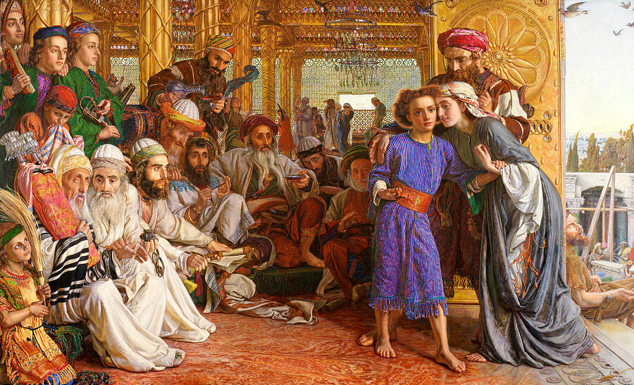 The Finding of the Saviour in the Temple, from 1854-1855 Painting by William Holman Hunt