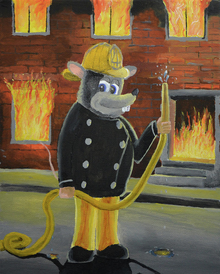 The Fire Rat Painting by Winton Bochanowicz